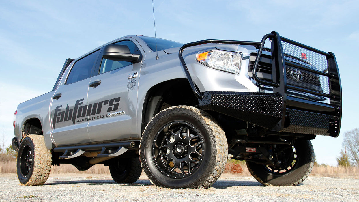 Fab Fours Black Steel Front Bumpers For 2007-2013 Toyota Tundra