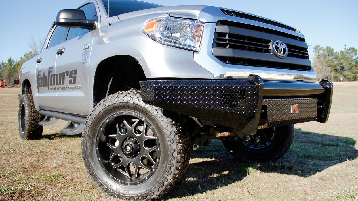 Fab Fours Black Steel Front Bumpers For 2007-2013 Toyota Tundra