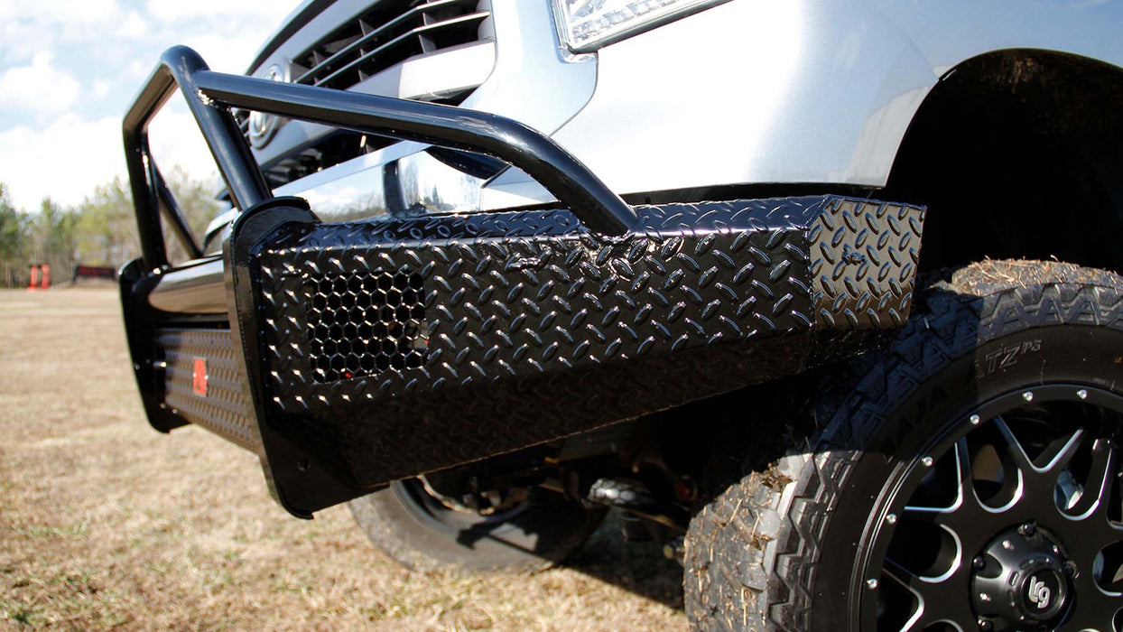 Fab Fours Black Steel Front Bumpers For 2007-2013 Toyota Tundra