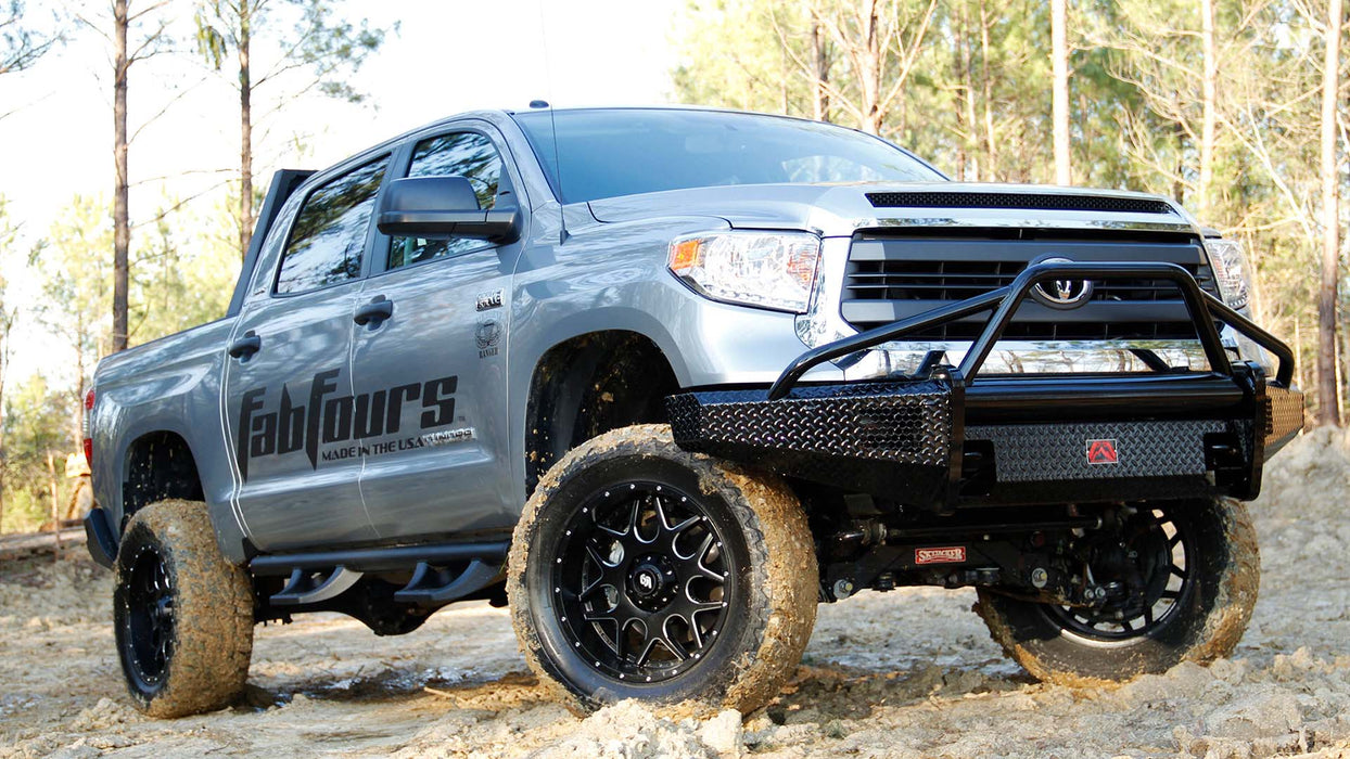 Fab Fours Black Steel Front Bumpers For 2007-2013 Toyota Tundra
