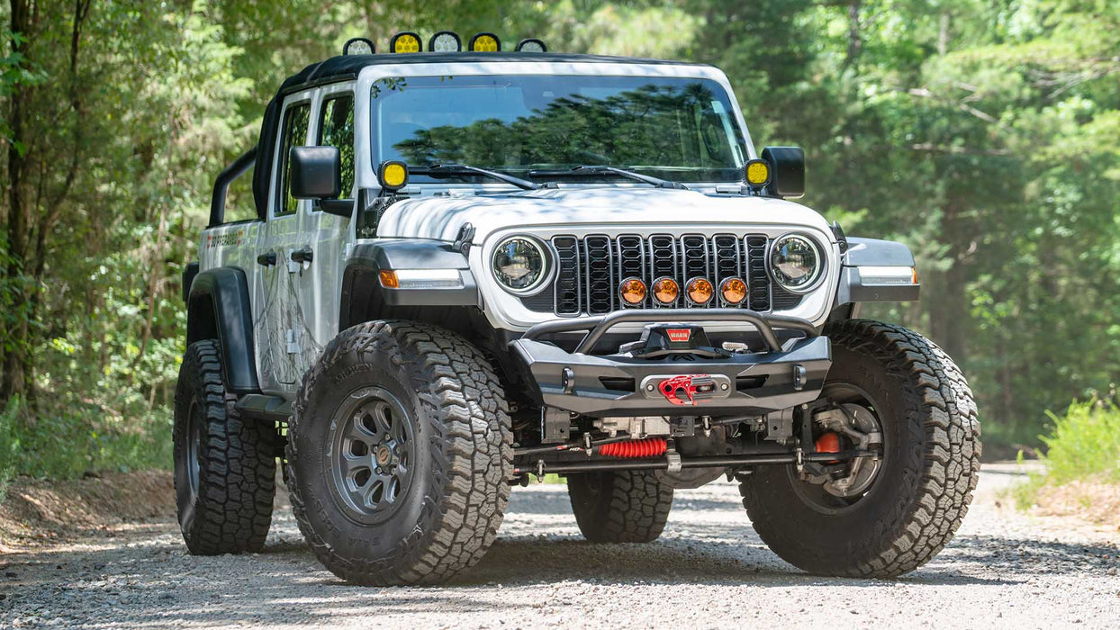 Fab Fours Ghost Stubby Winch Front Bumper For 2020-2026 Jeep Gladiator