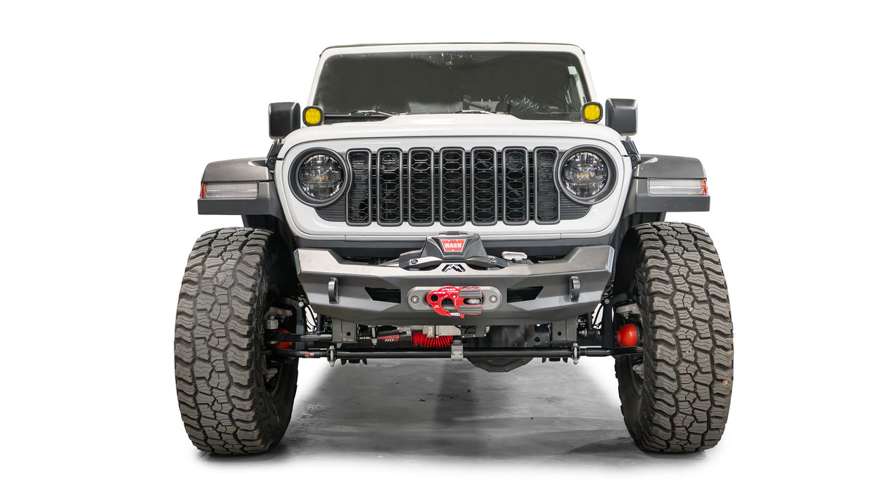 Fab Fours Ghost Stubby Winch Front Bumper For 2020-2026 Jeep Gladiator