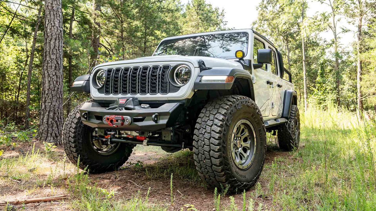 Fab Fours Ghost Stubby Winch Front Bumper For 2020-2026 Jeep Gladiator