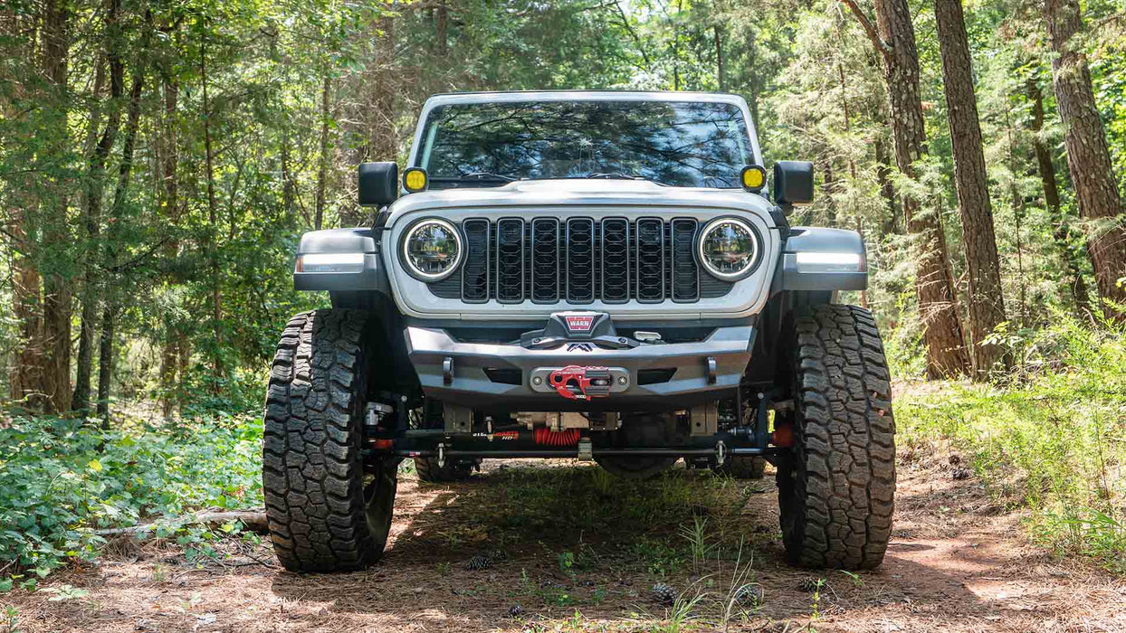 Fab Fours Ghost Stubby Winch Front Bumper For 2020-2026 Jeep Gladiator