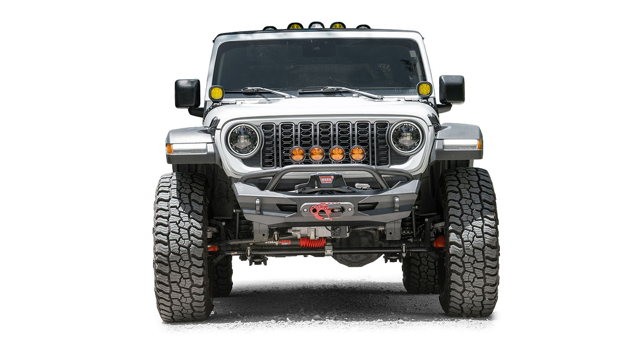 Fab Fours Ghost Stubby Winch Front Bumper For 2020-2026 Jeep Gladiator