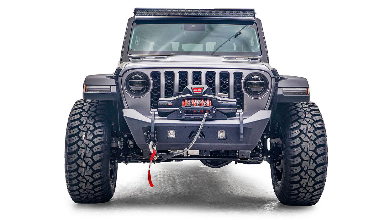 Fab Fours Ghost Stubby Winch Front Bumper For 2020-2026 Jeep Gladiator