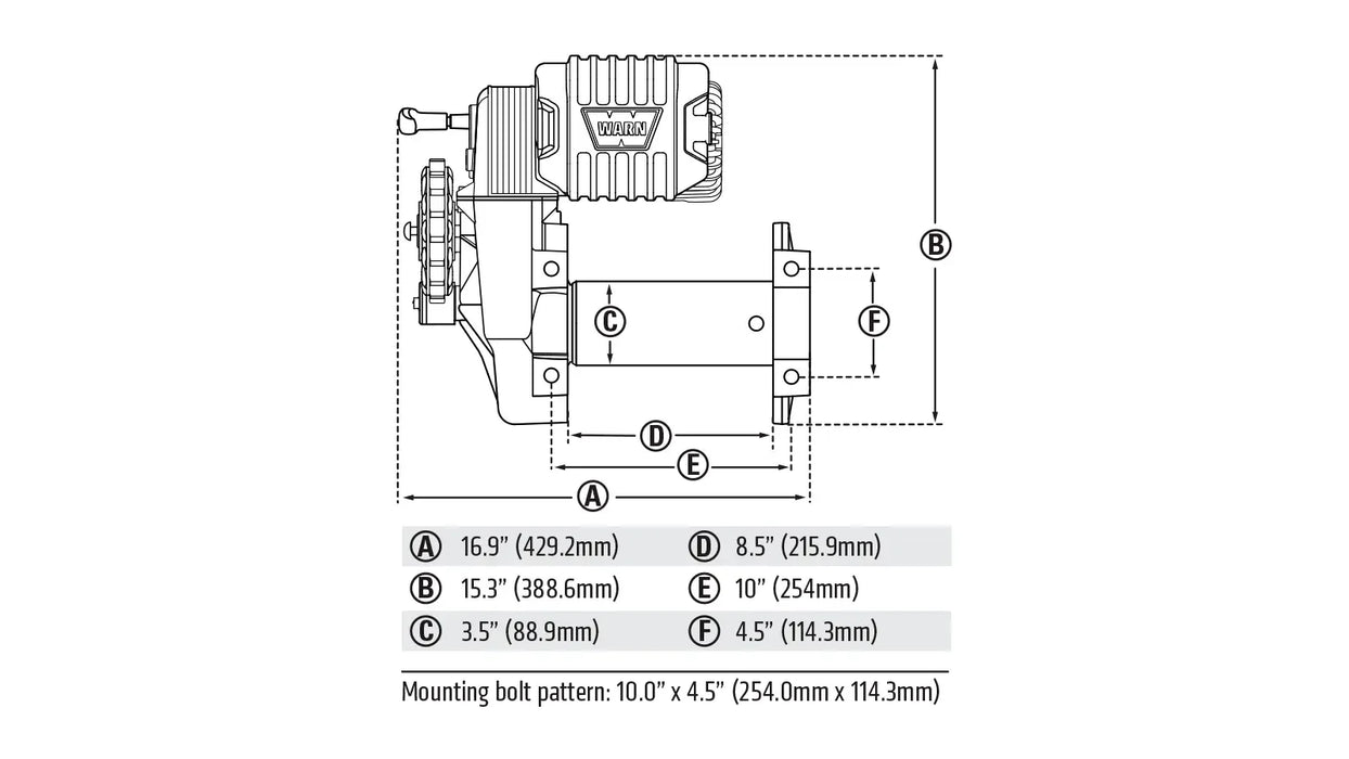 Warn M8274 Winch - 10,000 lb. Capacity - 106170