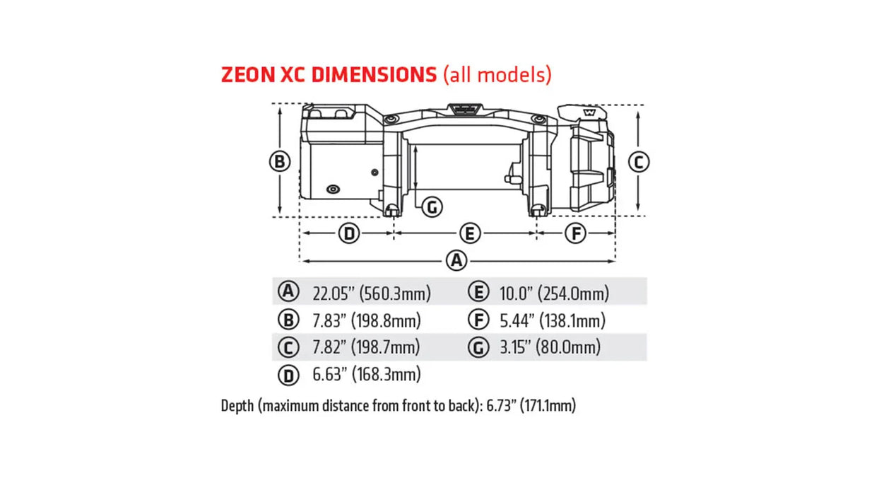 Warn ZEON XC 12 Winch (No Rope) - 110312