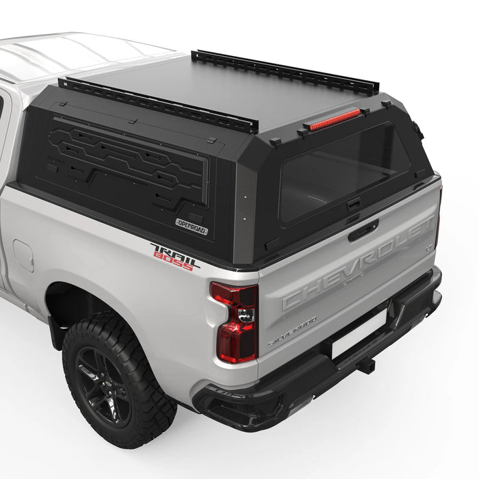 OPENROAD Aluminum Side Truck Cap For 2019-2026 Chevy Silverado 1500  6'4" Bed - PP2PL330027