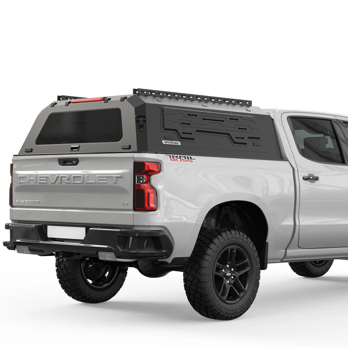 OPENROAD Aluminum Side Truck Cap For 2019-2026 Chevy Silverado 1500  6'4" Bed - PP2PL330027