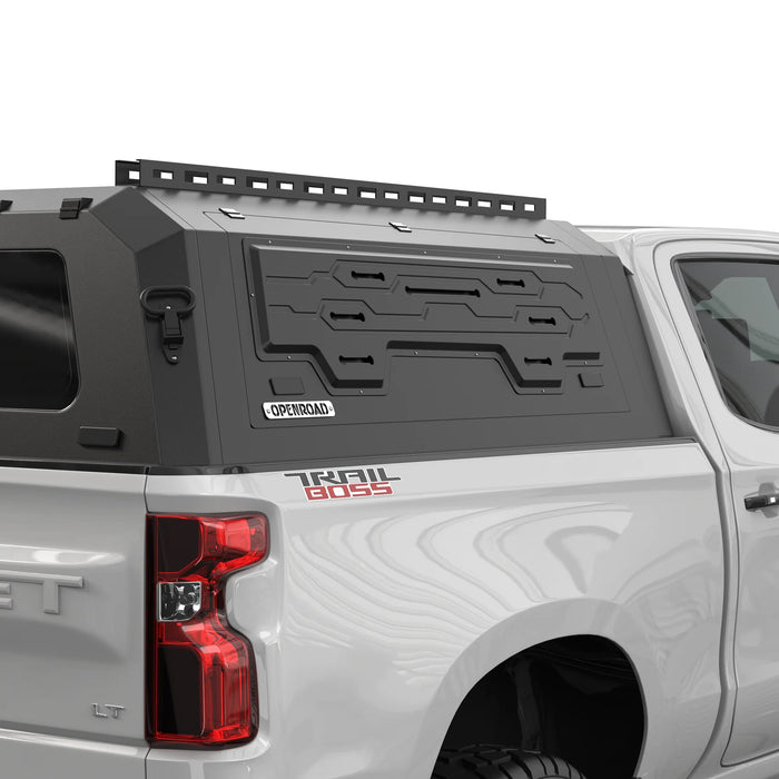 OPENROAD Aluminum Side Truck Cap For 2019-2026 Chevy Silverado 1500  6'4" Bed - PP2PL330027