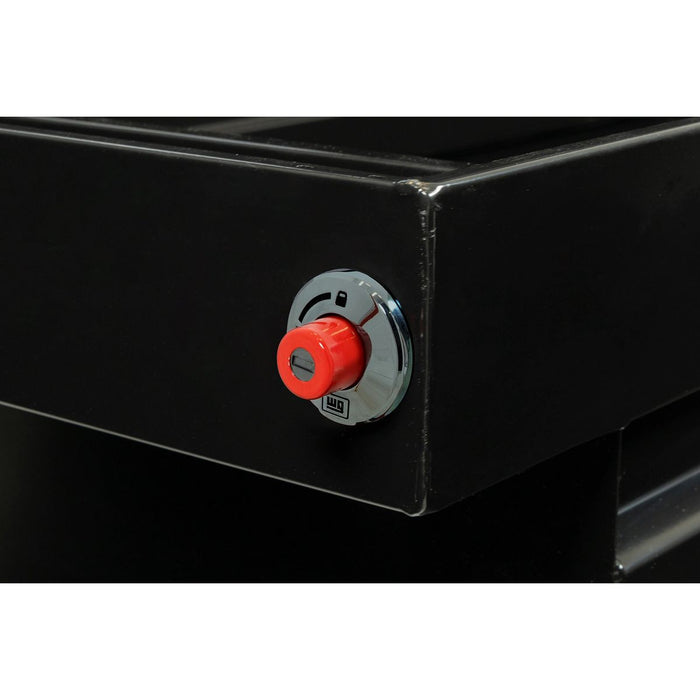 Weather Guard Steel Full-Size Standard Saddle Box, Gloss Black, 70" x 20" x 18", 11 CU FT - 126-5-04