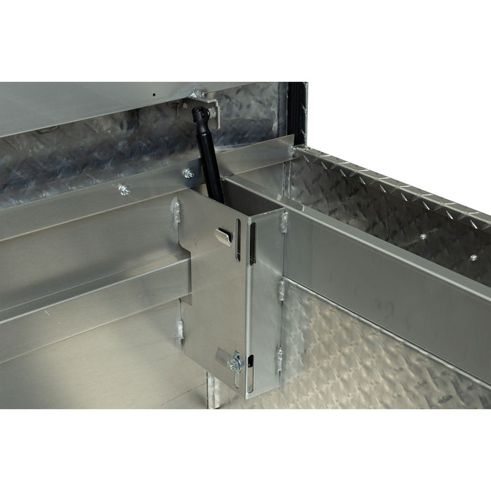Weather Guard Aluminum Full-Size Standard Saddle Box, Clear, 70" x 20" x 18", 11 CU FT - 127-0-04
