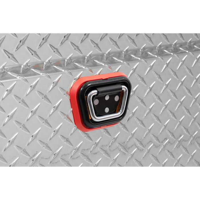 Weather Guard Aluminum Full-Size Standard Saddle Box, Clear, 70" x 20" x 18", 11 CU FT - 127-0-04