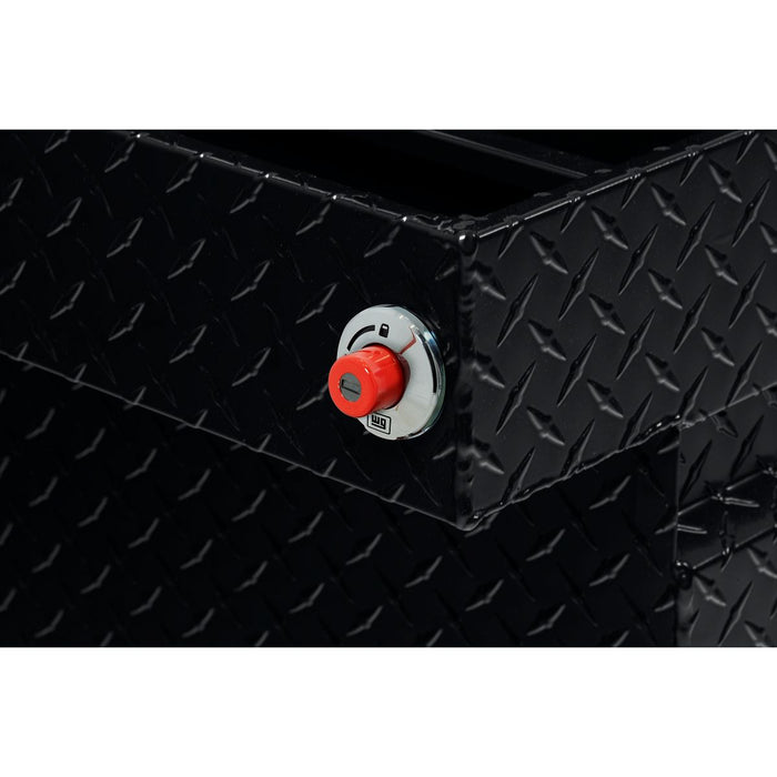 Weather Guard Aluminum Full Extra Wide Saddle Box, Gloss Black, 72" x 27.5" x 18.5", 15.5 CU FT - 117-5-04