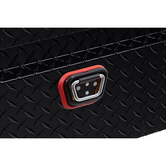 Weather Guard Aluminum Full Extra Wide Saddle Box, Gloss Black, 72" x 27.5" x 18.5", 15.5 CU FT - 117-5-04