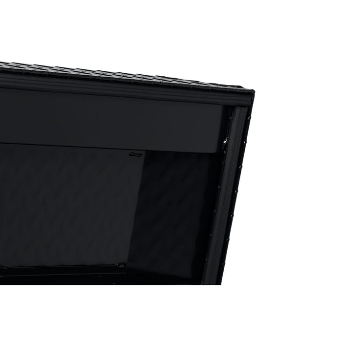 Weather Guard Aluminum Full Extra Wide Saddle Box, Gloss Black, 72" x 27.5" x 18.5", 15.5 CU FT - 117-5-04