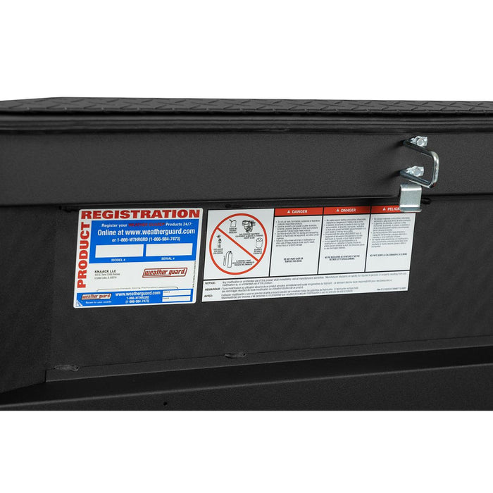 Weather Guard Aluminum Full Extra Wide Saddle Box, Textured Matte Black, 72" x 27.5" x 18.5", 15.5 CU FT - 117-52-04