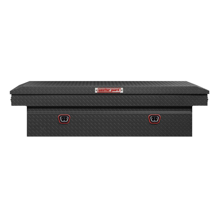 Weather Guard Aluminum Full Extra Wide Saddle Box, Textured Matte Black, 72" x 27.5" x 18.5", 15.5 CU FT - 117-52-04