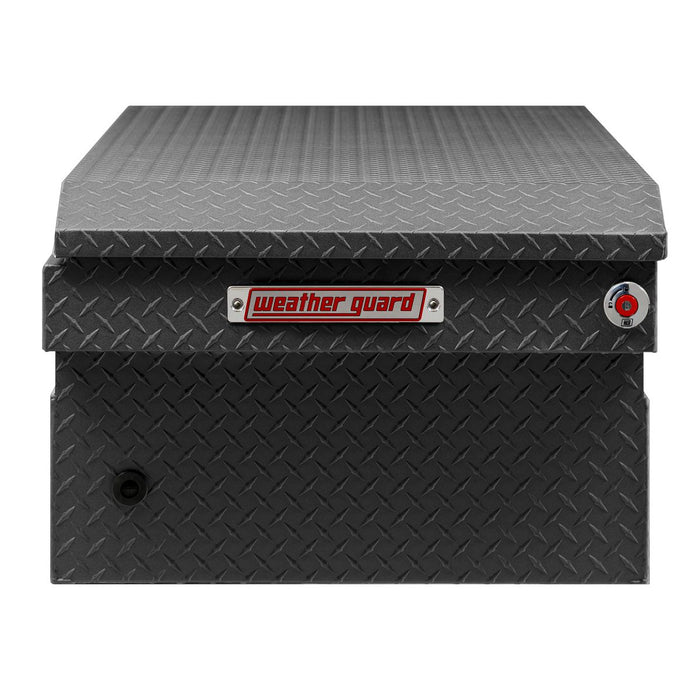 Weather Guard Aluminum Full Extra Wide Saddle Box, Textured Matte Black, 72" x 27.5" x 18.5", 15.5 CU FT - 117-52-04