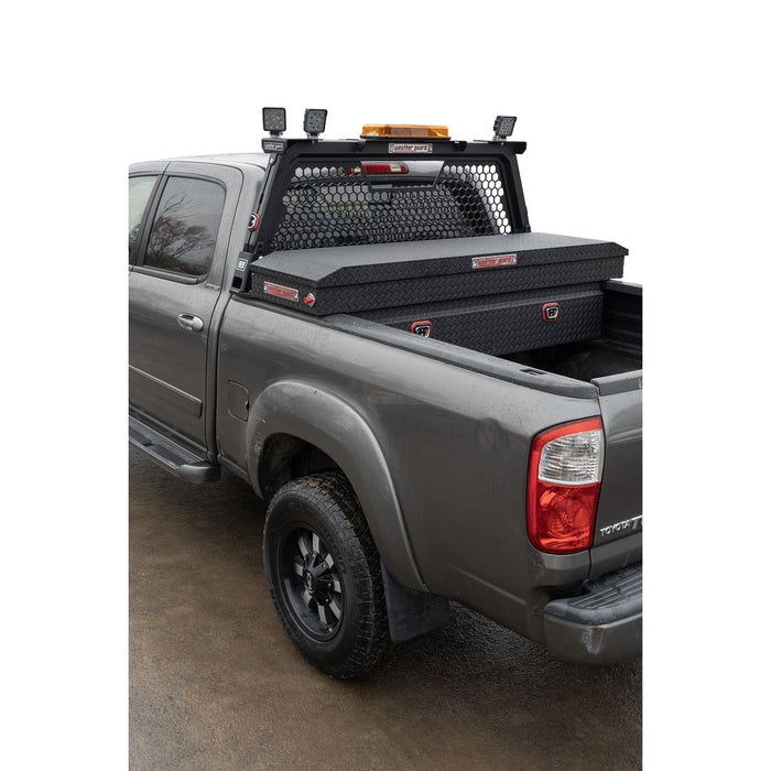 Weather Guard Aluminum Full-Size Standard Saddle Box, Textured Matte Black, 70" x 20" x 18", 11 CU FT - 127-52-04