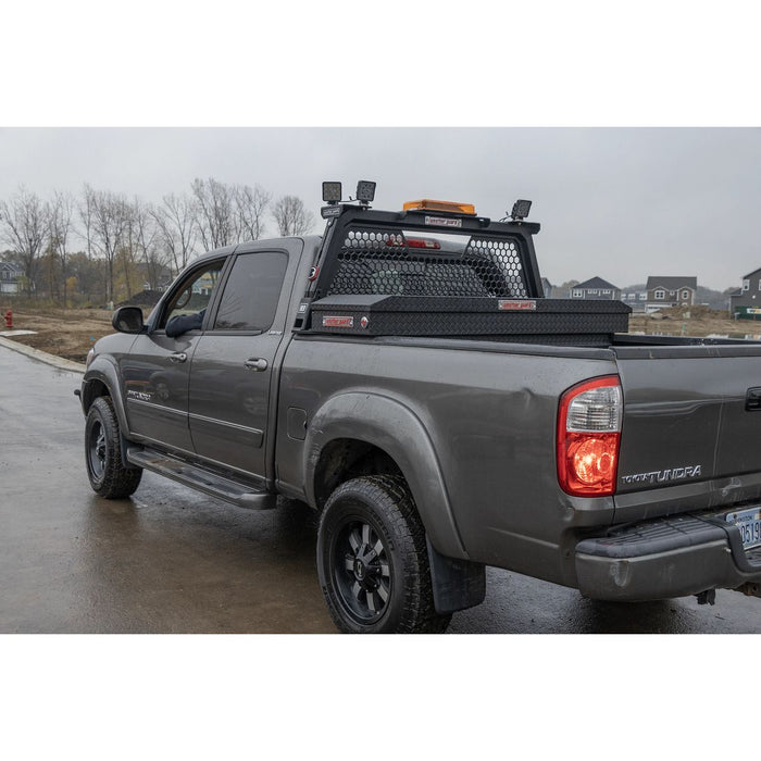 Weather Guard Aluminum Full-Size Standard Saddle Box, Textured Matte Black, 70" x 20" x 18", 11 CU FT - 127-52-04