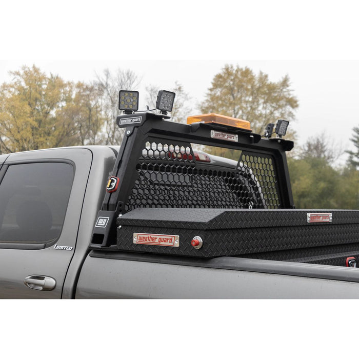 Weather Guard Aluminum Full-Size Standard Saddle Box, Textured Matte Black, 70" x 20" x 18", 11 CU FT - 127-52-04