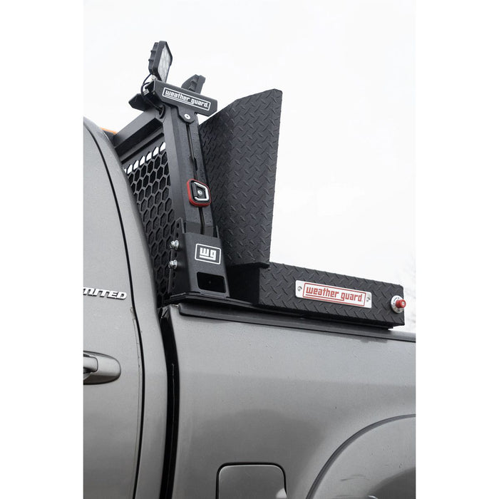 Weather Guard Aluminum Full-Size Standard Saddle Box, Textured Matte Black, 70" x 20" x 18", 11 CU FT - 127-52-04