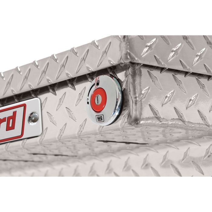 Weather Guard Aluminum Full Low Profile Saddle Box, Clear, 72" x 20" x 18", 11 CU FT - 121-0-04