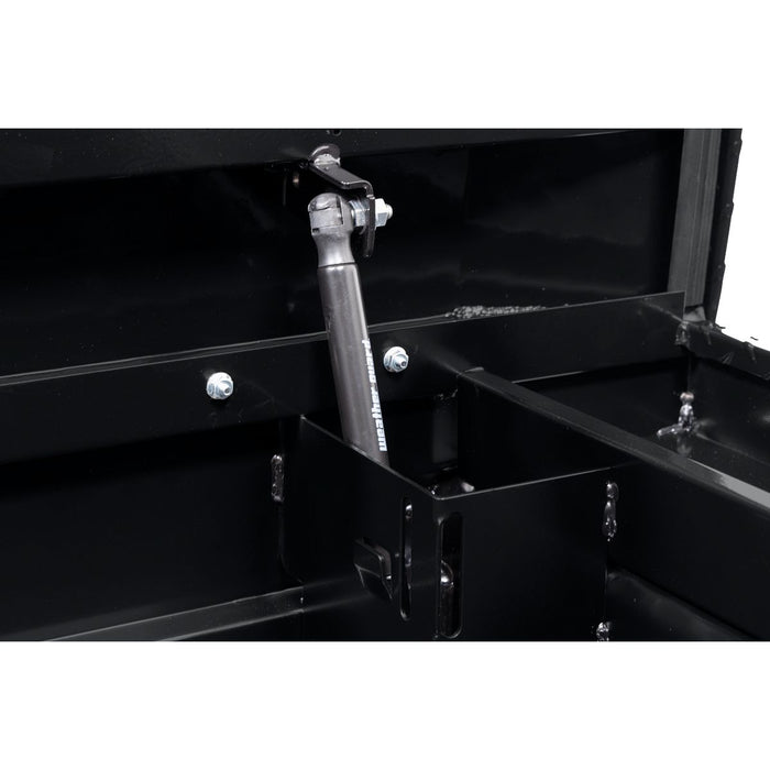 Weather Guard Aluminum Full Low Profile Saddle Box, Gloss Black, 72" x 20" x 18", 11 CU FT - 121-5-04