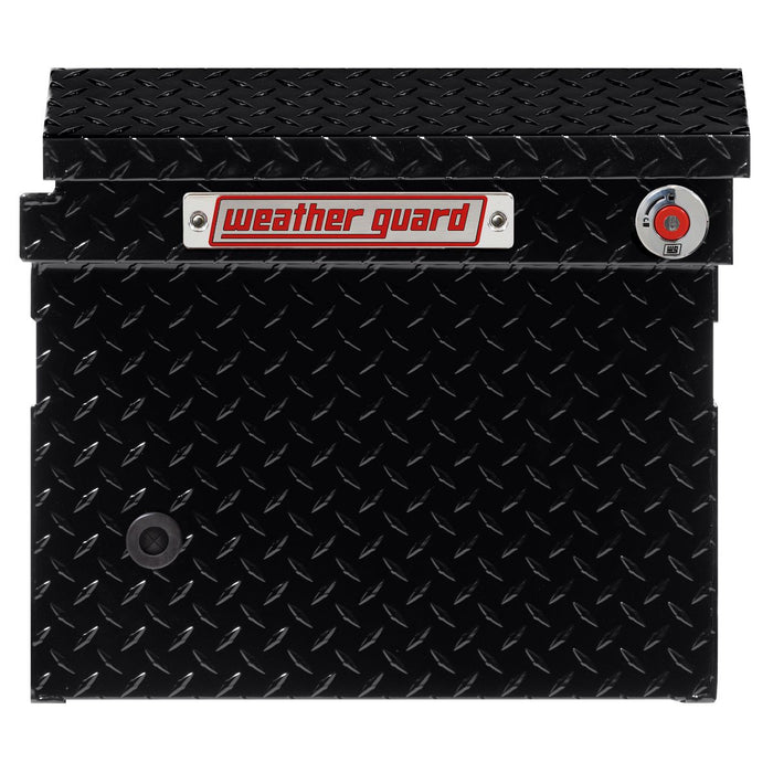 Weather Guard Aluminum Full Low Profile Saddle Box, Gloss Black, 72" x 20" x 18", 11 CU FT - 121-5-04