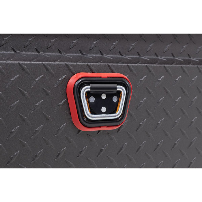 Weather Guard Aluminum Full Low Profile Saddle Box, Textured Matte Black, 72" x 20" x 18", 11 CU FT - 121-52-04