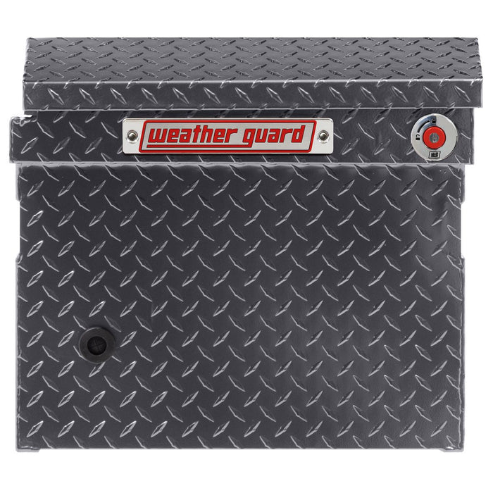 Weather Guard Aluminum Full Low Profile Saddle Box, GunMetal Gray, 72" x 20" x 18", 11 CU FT - 121-6-04