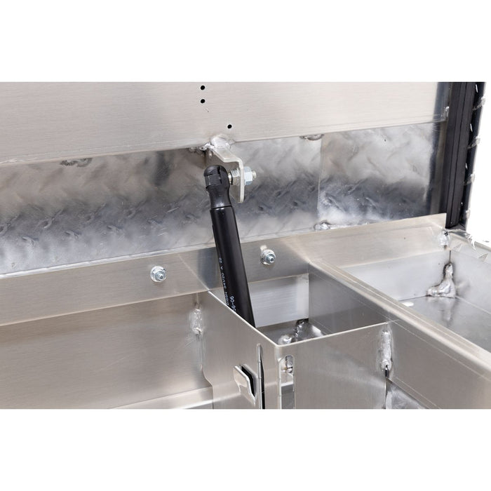 Weather Guard Aluminum Full Deep Saddle Box, Clear, 72" x 20" x 24", 15 CU FT - 123-0-04