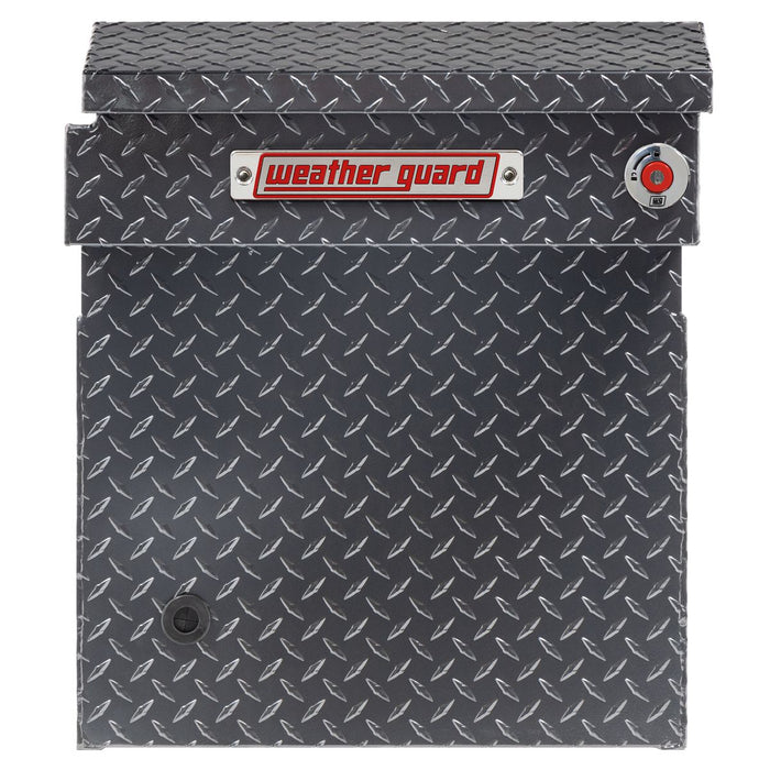 Weather Guard Aluminum Full Deep Saddle Box, GunMetal Gray, 72" x 20" x 24", 15 CU FT - 123-6-04