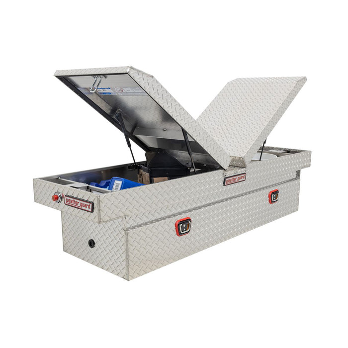 Weather Guard Aluminum Full-Size Standard Gull Wing Box, Clear, 72" x 20.75" x 19.2", 11.3 CU FT - 124-0-04