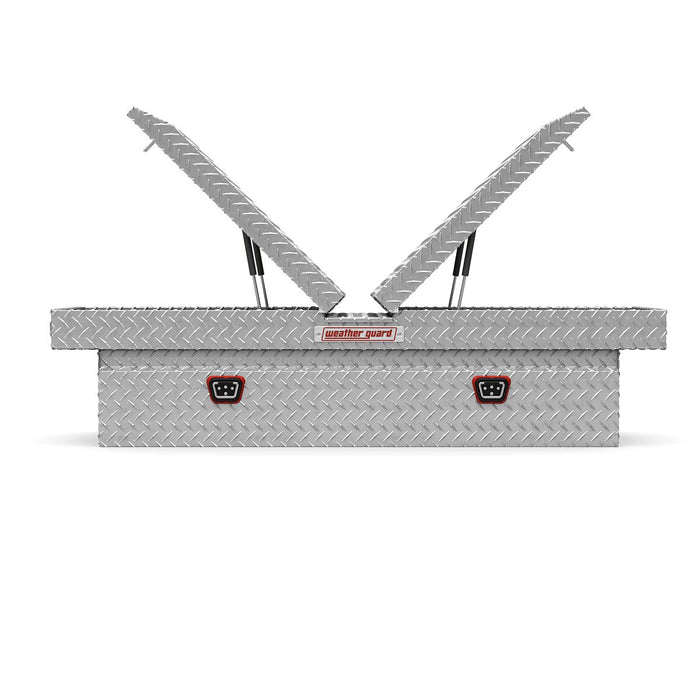Weather Guard Aluminum Full-Size Standard Gull Wing Box, Clear, 72" x 20.75" x 19.2", 11.3 CU FT - 124-0-04