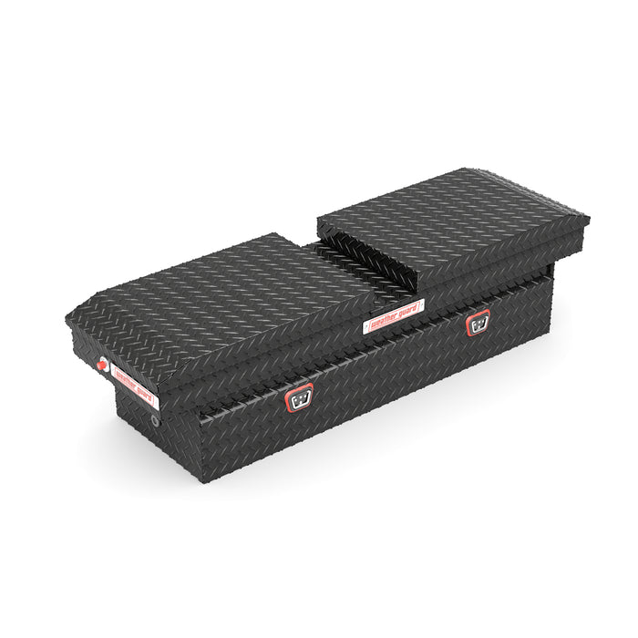 Weather Guard Aluminum Full-Size Standard Gull Wing Box, Gloss Black, 72" x 20.75" x 19.2", 11.3 CU FT - 124-5-04