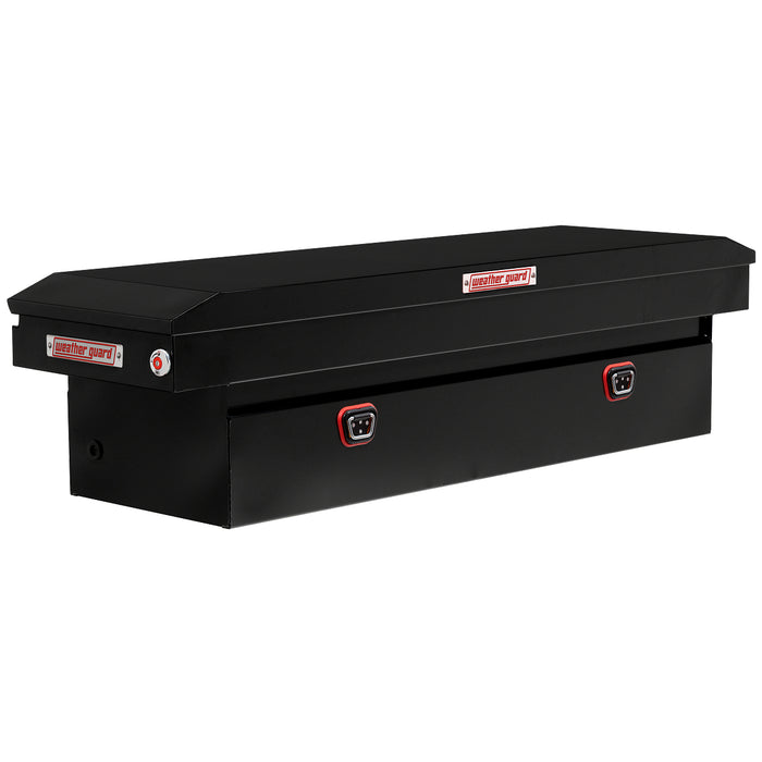 Weather Guard Steel Full-Size Standard Saddle Box, Gloss Black, 70" x 20" x 18", 11 CU FT - 126-5-04