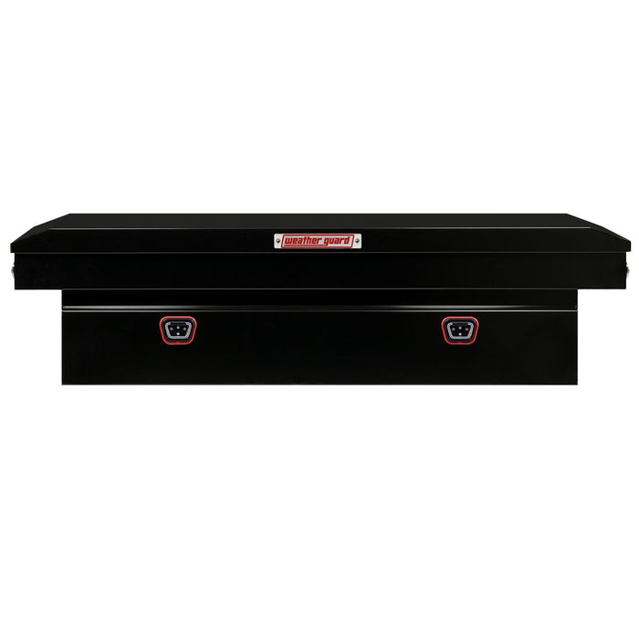 Weather Guard Steel Full-Size Standard Saddle Box, Gloss Black, 70" x 20" x 18", 11 CU FT - 126-5-04