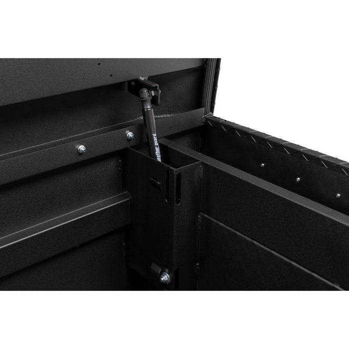 Weather Guard Aluminum Full-Size Standard Saddle Box, Textured Matte Black, 70" x 20" x 18", 11 CU FT - 127-52-04
