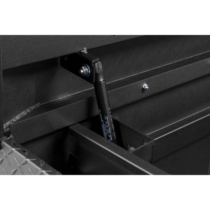 Weather Guard Aluminum Full-Size Standard Saddle Box, Textured Matte Black, 70" x 20" x 18", 11 CU FT - 127-52-04
