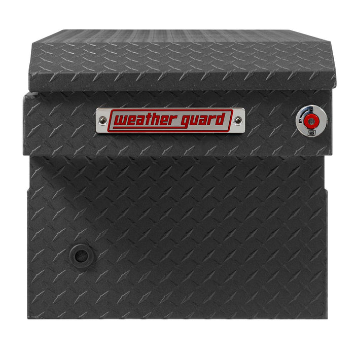 Weather Guard Aluminum Full-Size Standard Saddle Box, Textured Matte Black, 70" x 20" x 18", 11 CU FT - 127-52-04