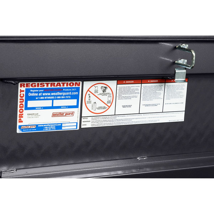 Weather Guard Aluminum Full-Size Standard Saddle Box, GunMetal Gray, 70" x 20" x 18", 11 CU FT - 127-6-04
