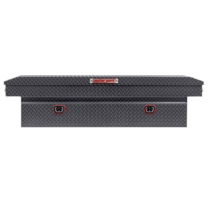 Weather Guard Aluminum Full-Size Standard Saddle Box, GunMetal Gray, 70" x 20" x 18", 11 CU FT - 127-6-04
