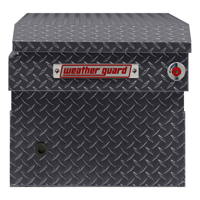 Weather Guard Aluminum Full-Size Standard Saddle Box, GunMetal Gray, 70" x 20" x 18", 11 CU FT - 127-6-04