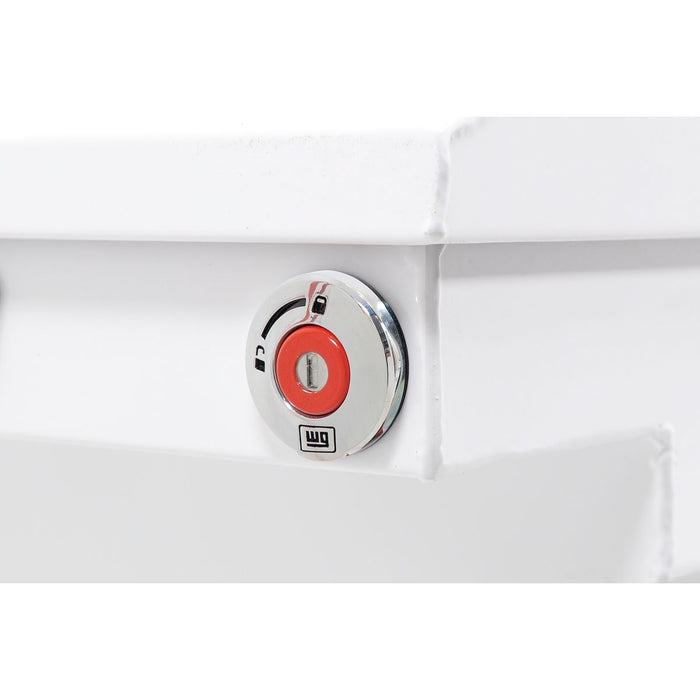 Weather Guard Steel Full Deep Saddle Box, White, 72" x 20" x 24", 15 CU FT - 128-3-04