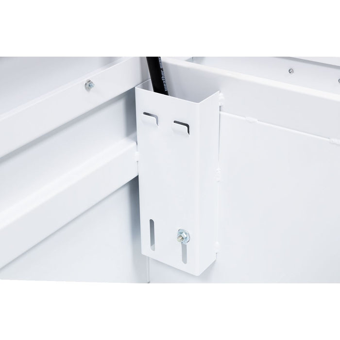 Weather Guard Steel Full Deep Saddle Box, White, 72" x 20" x 24", 15 CU FT - 128-3-04