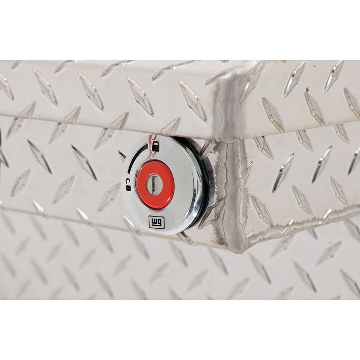 Weather Guard Aluminum Mid-Size Low-Profile Saddle Box, Clear, 60" x 20" x 18", 8 CU FT - 131-0-04