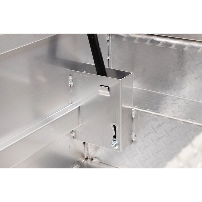 Weather Guard Aluminum Mid-Size Low-Profile Saddle Box, Clear, 60" x 20" x 18", 8 CU FT - 131-0-04